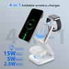 Portable Design Pocket Size Multi-functional  15W 3-in-1 Magnetic Wireless Fast Charging Station for Phone Watch Earbuds
