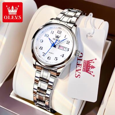 Nuovi orologi di qualità per il business e il tempo libero Orologi al quarzo per il business Orologi da donna con cinturino in acciaio e calendario