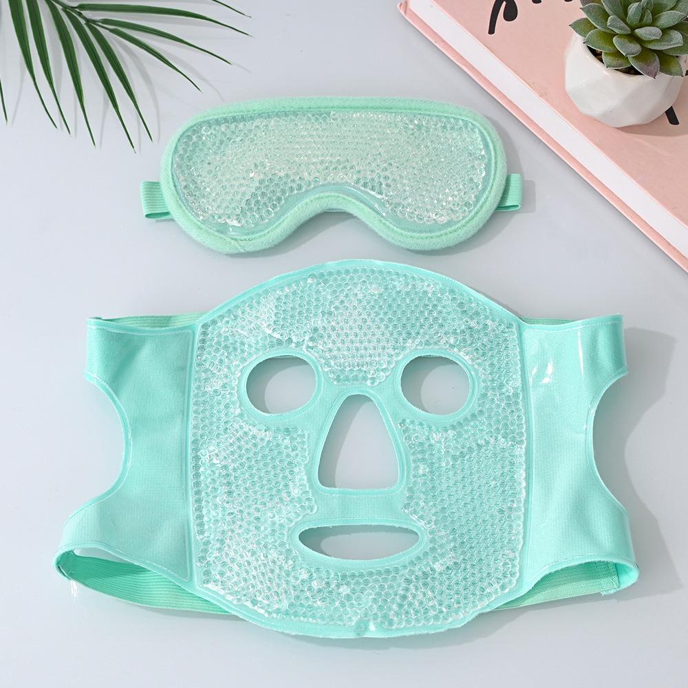 1Set Eye Mask Ice Gel Eye Face Mask Reduce Face Puff Reusable Ice Cold Mask Cold and Hot Heat Gel Beads Compress Hot Heat Mask