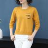 Damen Herbst Langarm Leichtgewichtiger Rundhals-Pullover, Elegante und Lässige Strick-Basisschicht