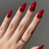 Podzim 2024 Špičkové lesklé, odnímatelné jednobarevné umělé nehty ve tvaru mandle
