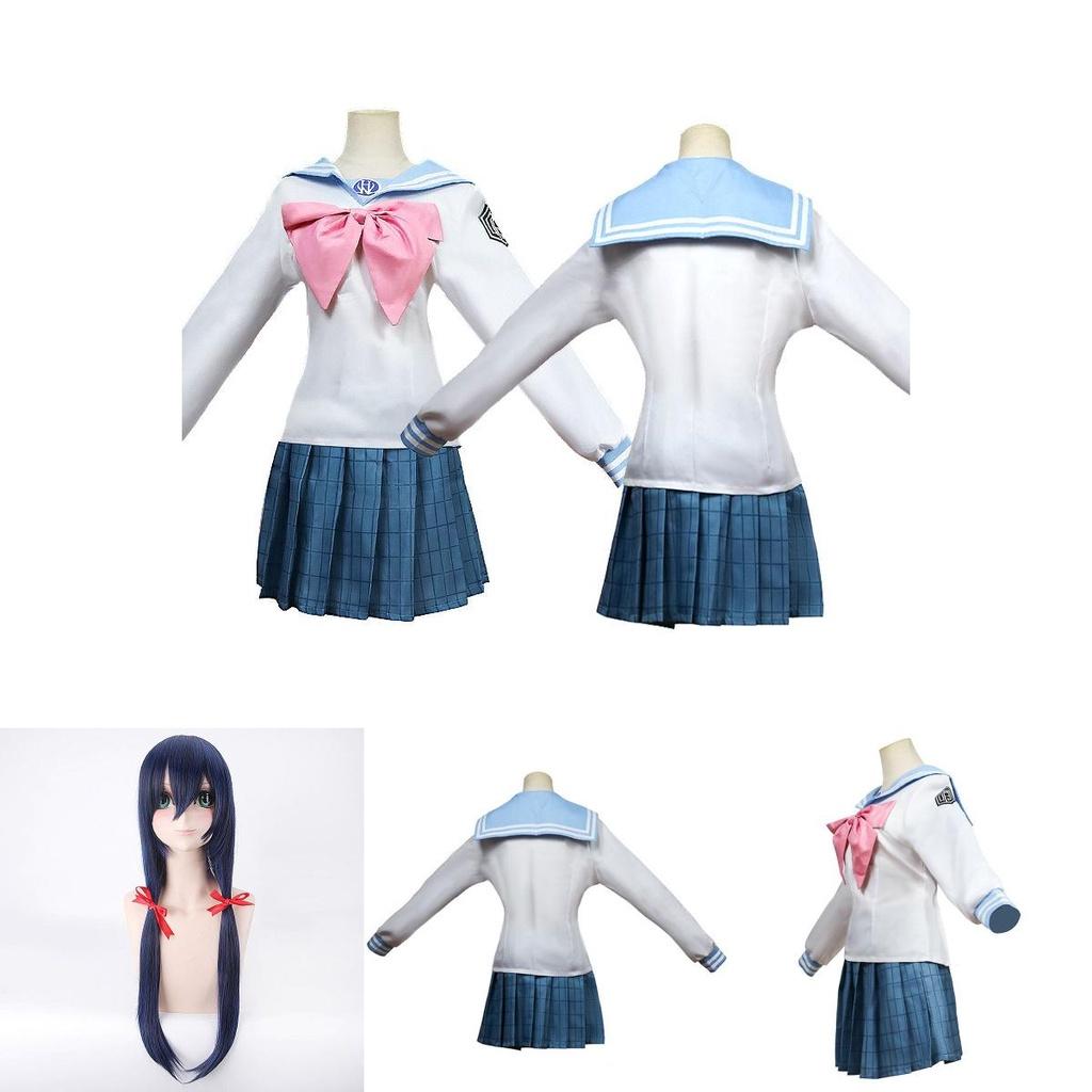 Stylish Sayaka Maizono Danganronpa Anime Uniform Costume Cosplay Suit With Wig