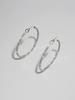 [Cnhnon Fat Store] European and American Style Versatile Simple Shiny Zircon Diamond-Studded Thin Large Hoop Earrings