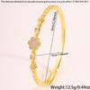 Copper Gold-plated Korean Version Light Luxury New  Lucky Four-leaf Clover Electroplated  Women's Fashion   