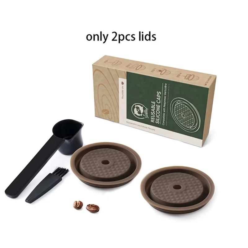 Reusable Silicone Lid for Nespresso Vertuo Pods, Refillable Vertuoline Coffee Pod Cover, Replacement Silicone Cap for Vertuo Capsule