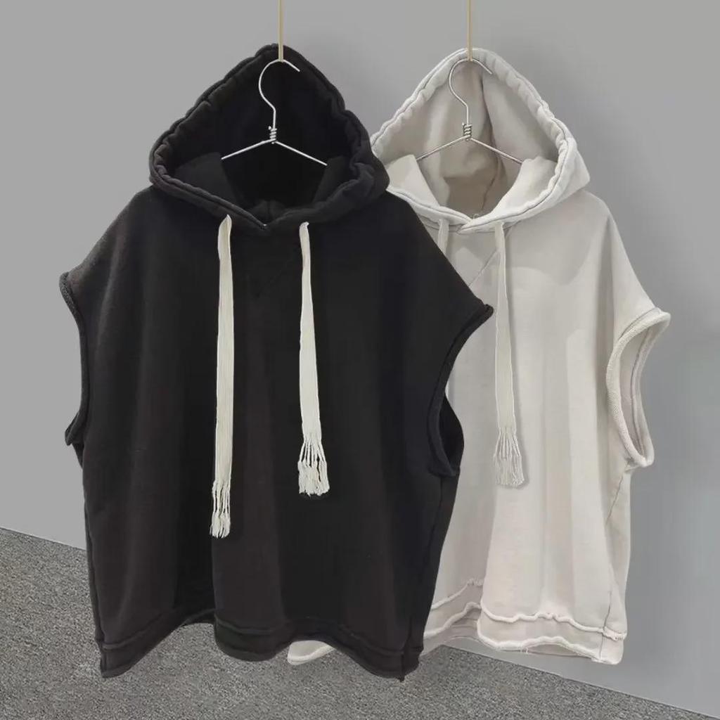 Men's Trendy Sleeveless Hooded T-Shirt: Versatile Korean-Style Summer Vest