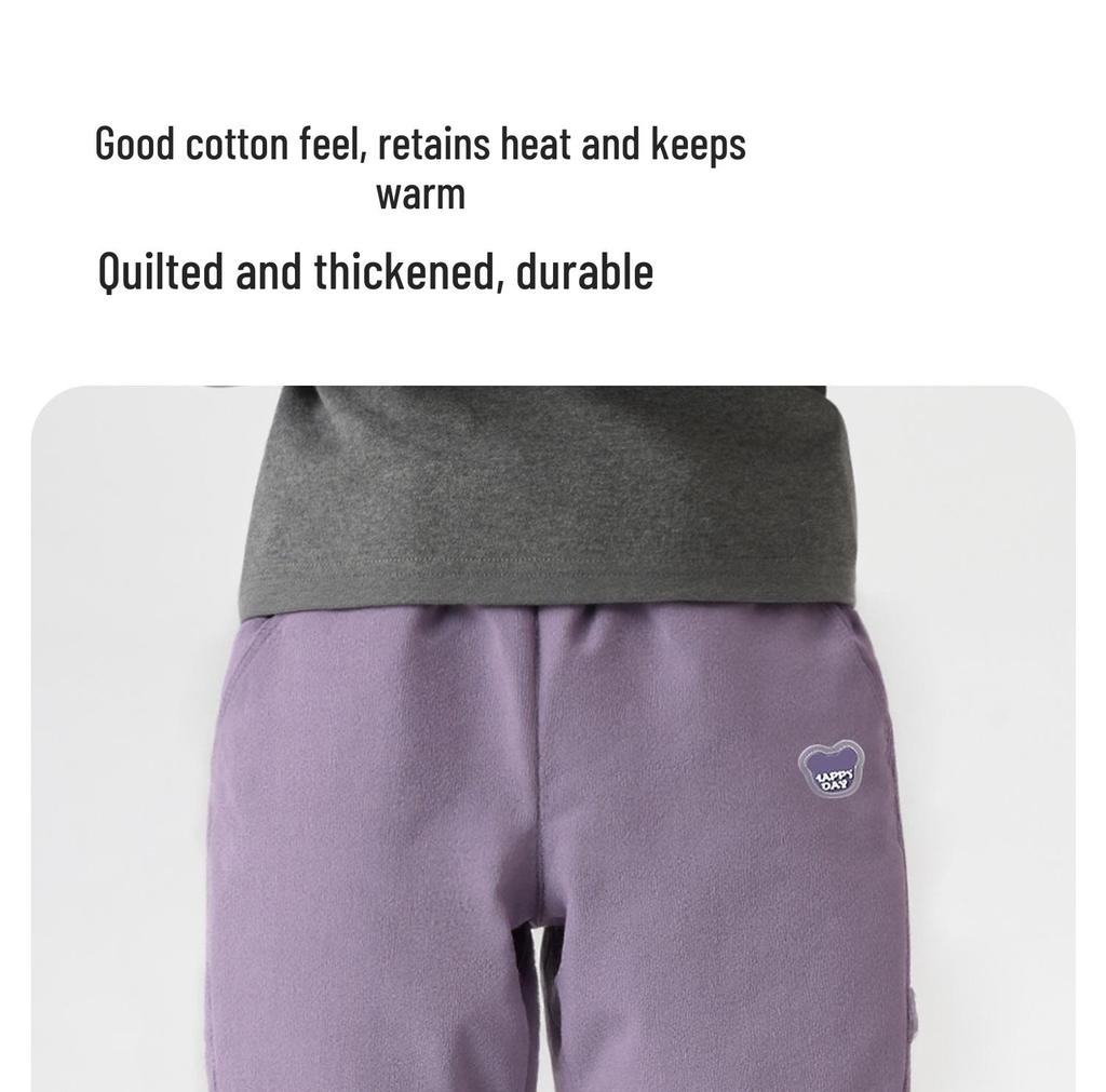 2025 European Boys' Padded Cotton Pants: Warm Woven Trousers for Toddlers & Children - New Autumn/Winter Collection