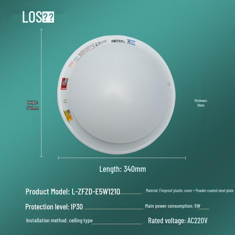 Fire Emergency Ceiling Light