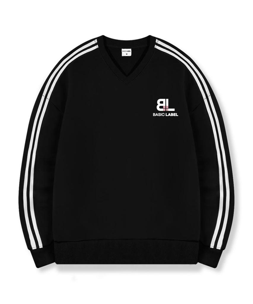 BASIC LABEL Blt Oversized Track V-Neck Sweatshirt 2 Colors [Blbv_2003]