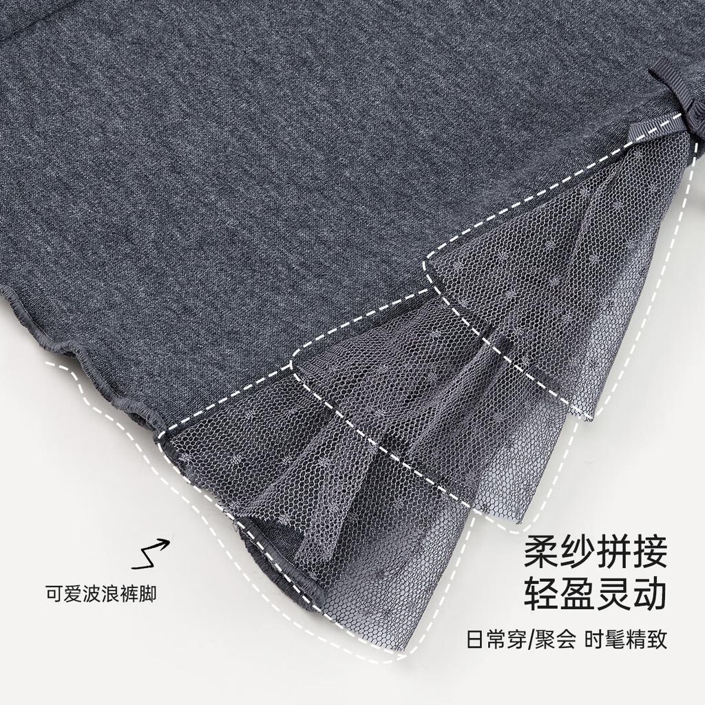Disney Girls' Pants, Slight Flare, Spring Style, Girls' Long Pants, Flared Pants, Lace Bow, Casual Pants, DL110023
