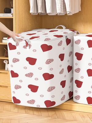 1pc Multi-functional Oxford Cloth Storage Bag Large Capacity Foldable Clothing Portable Storage Container Dust Cleaning Bedroom