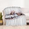 Football Stars Action Blanket Ultra-Soft Perfect for Livingroom Chair Seaside for All Seasons Playful Design Suitable for Gifting Relatives and Friend