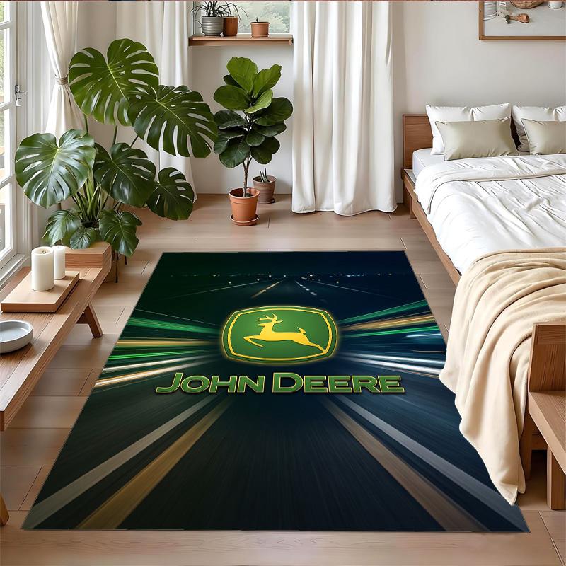 Tapis Peluche Velours Cristal John Deere Usure ?Anti-résistant ?Tapis de sol antidérapant pour décoration intérieure de la maison