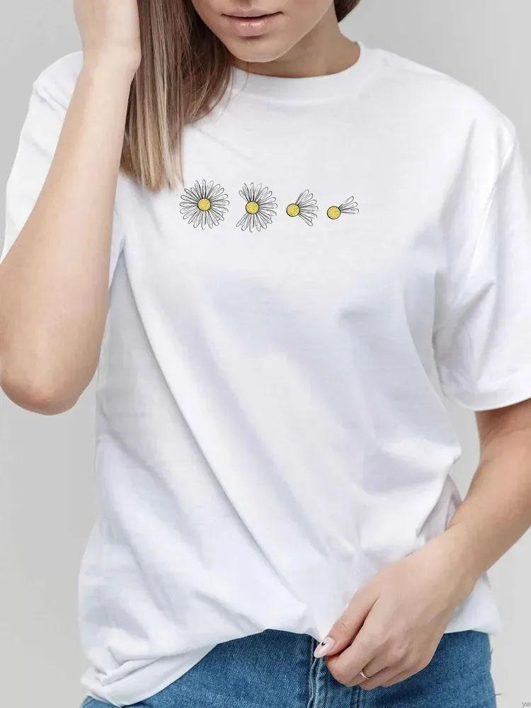Women Heart Print T Shirt Multi Styles Love Graphic Tees Summer Soft Cotton O Neck Short Sleeve Casual Loose Daily  Tops  Ladies