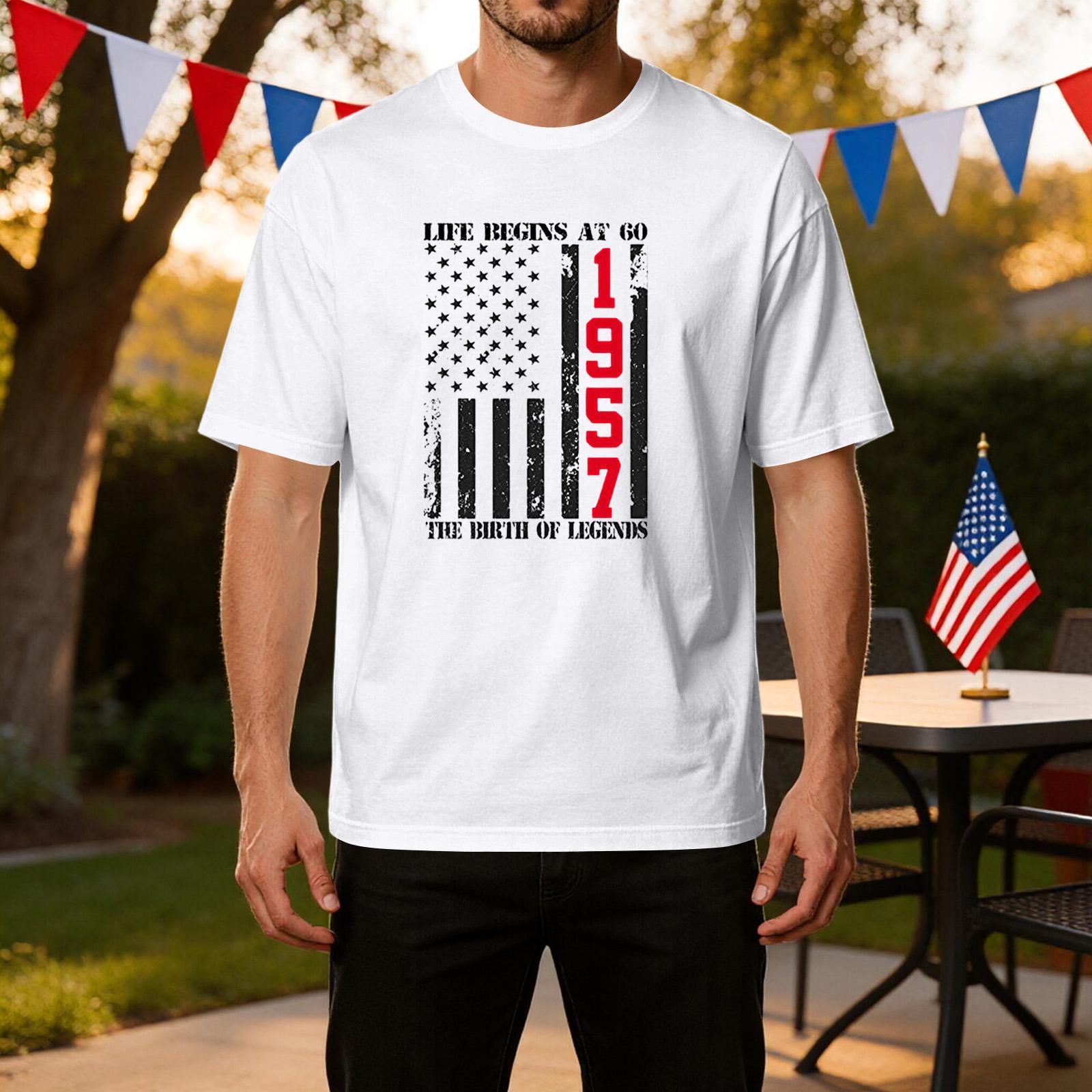 

Men s Casual Short Sleeve T-Shirt Lightweight Breathable Fabric Crew Neck Printed Graphic Tee for Daily Wear and Outdoor Activities M