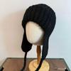 Liu Zhimin Coarse Wool Ear Protection Hat Women's Autumn and Winter Flying Hat Balaclava Hat Shows a Small Face Knitted Lei Feng