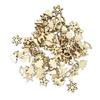 50x Christmas Tree Wooden Hanging Ornaments For Xmas Decoration Snowflake Xmas Tree Pendants Mini