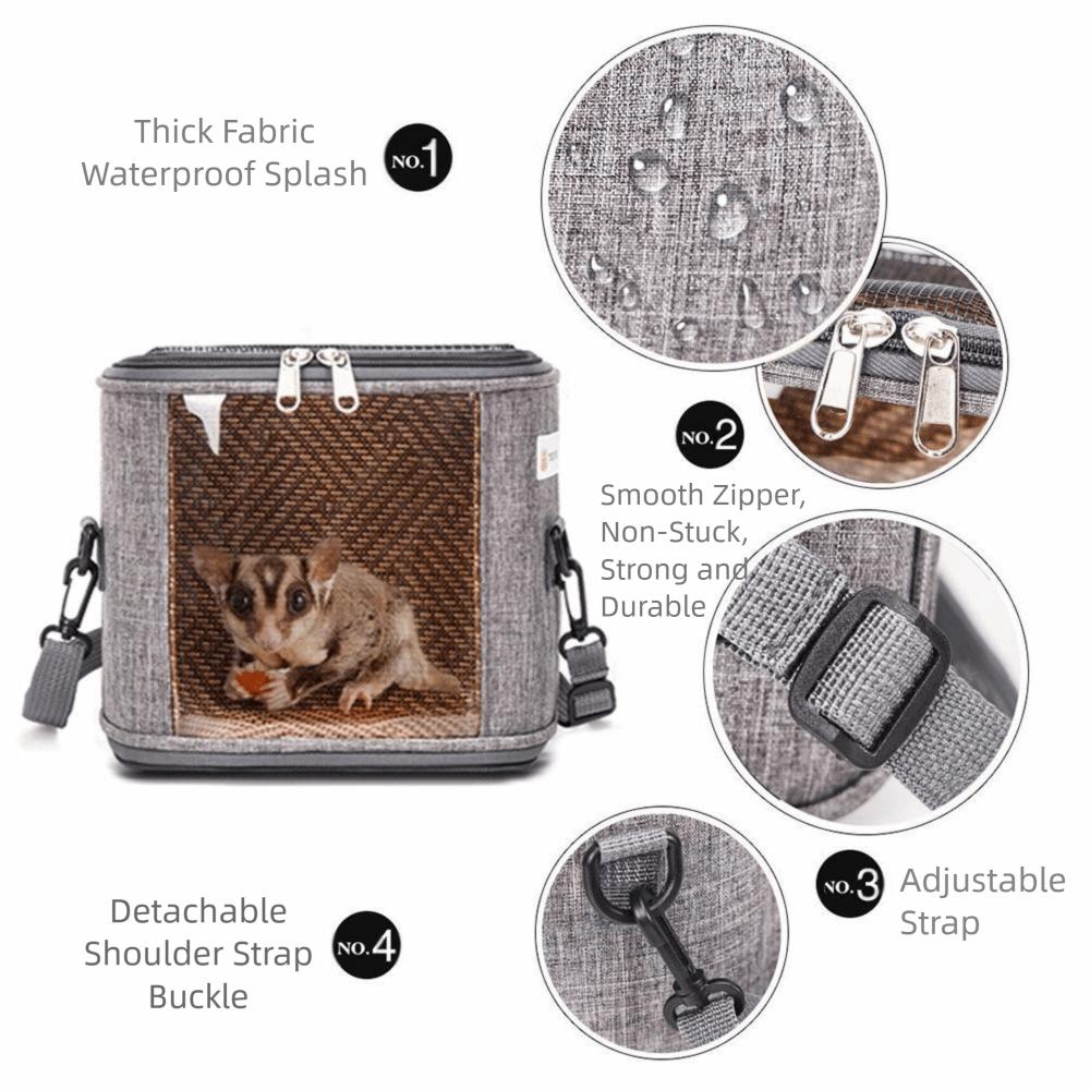 Handheld Hamster Travel Carrier Clear View Guinea Pig Carry Bag Chinchilla Outdoor Cage  Parrot