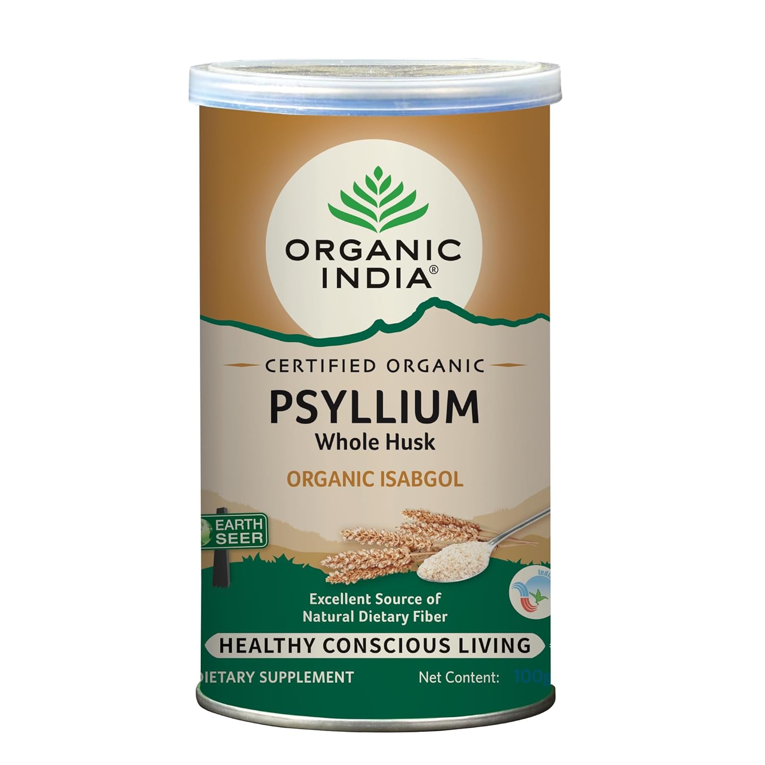 

ORGANIC INDIA Isabgol Psyllium Husk Powder 100 g Natural Digestive Fiber Supplement for Adults