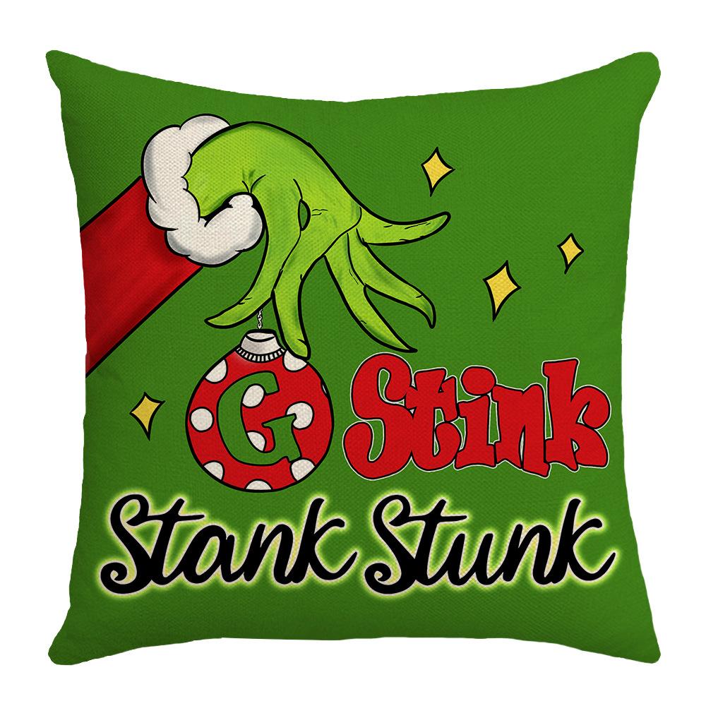 New Christmas Pillow Cartoon Santa Hat Striped Polka Dot Home Cushion Pillow Case