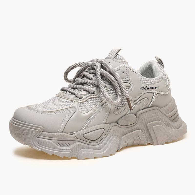 College style thick-soled lace-up dad shoes women's autumn new mesh running shoes student versatile sports shoes