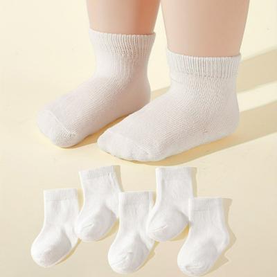 5 Paar/Los Neugeborenes Baby Kinder Baumwollsocken Mode Weiß für 0-2 Jahre Kinder Frühling Herbst Baby Jungen und Mädchen Bootssocken