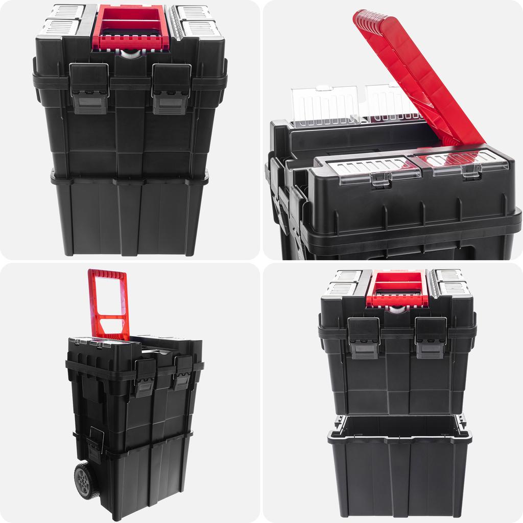 Tool Box On Wheels Chest Suitcase Workshop Modular Large