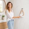 Creative Jute Rope Toilet Paper Holder Hanging Bathroom Tissue Storage Rack with Stainless Steel Hook for Wall Mount
