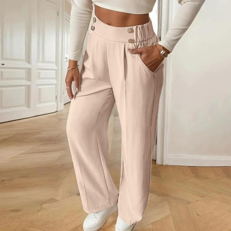 Lightweight Casual Loose Trousers for Women Business Work Pants with Pockets