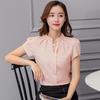 White Shirt Female Short Sleeve Shirt Fashion Bodycon Leisure Chiffon Blouse Tops