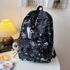 Graffiti Rucksack Große Kapazität Lässig Einfach Texturiert Laptoptasche für Grundschüler Mittelstufenschüler Oberstufenschüler