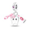 Copper Plated 925 Silver Music Note Medicine Chest Tooth String Beads Pendant Diy Jewelry Accessories Bracelet