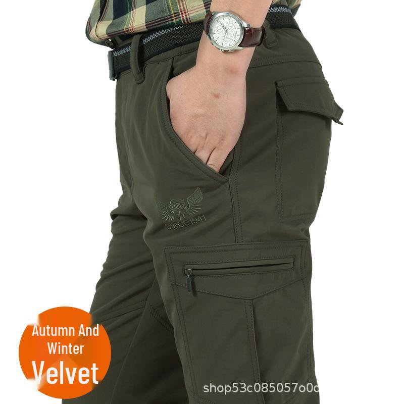 Herren Schnelltrocknende Mehrfach-Taschen Sporthose - Übergröße, Lässiger Langer Stil für Draußen.
