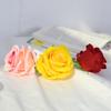 Rose Velvet Artificial Rose Head With Embossed Craft For Wedding Romantic Venue