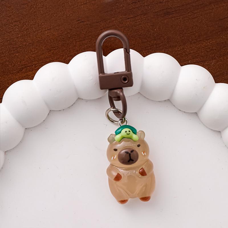 

1 шт. Брелок Каваи Светящийся в темноте Креативный Светящийся Милая Капибара DIY Аксессуар Награда Детям Декор 6,6*1,8 см C коричневый