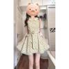 French Daughter Style Doll Collar Floral Dress Children's Summer 2026 New Models Are Particularly Beautiful Waist Pinched Small Skirt