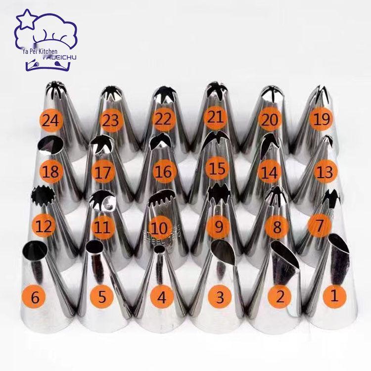 48-Piece 430 Stainless Steel Cake & Cookie Decorating Tips Set