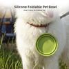 Convenient 250ML Silicone Dog Bowl Portable Collapsible Feeding Watering Dish Lightweight with Carabiner Pet Bowls for Cats Dogs