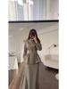Vintage Soft Color Long-Sleeve Dress - Elegant European & American Spring Style for Women 2025