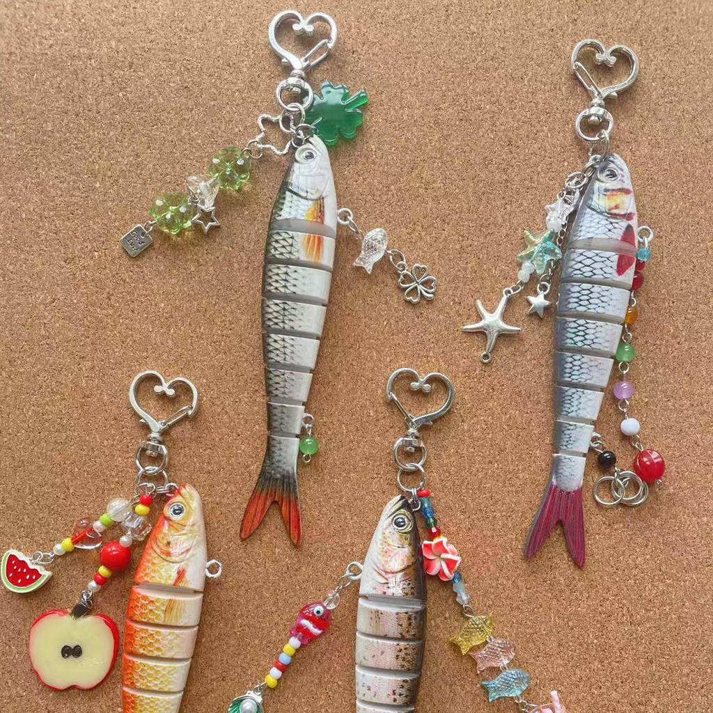 Niedlicher Fisch Schlüsselanhänger Langlebiger Legierungs-Harz-Anhänger Leichtes Tragbares Accessoire Für Schlüssel Taschen Geschenkidee