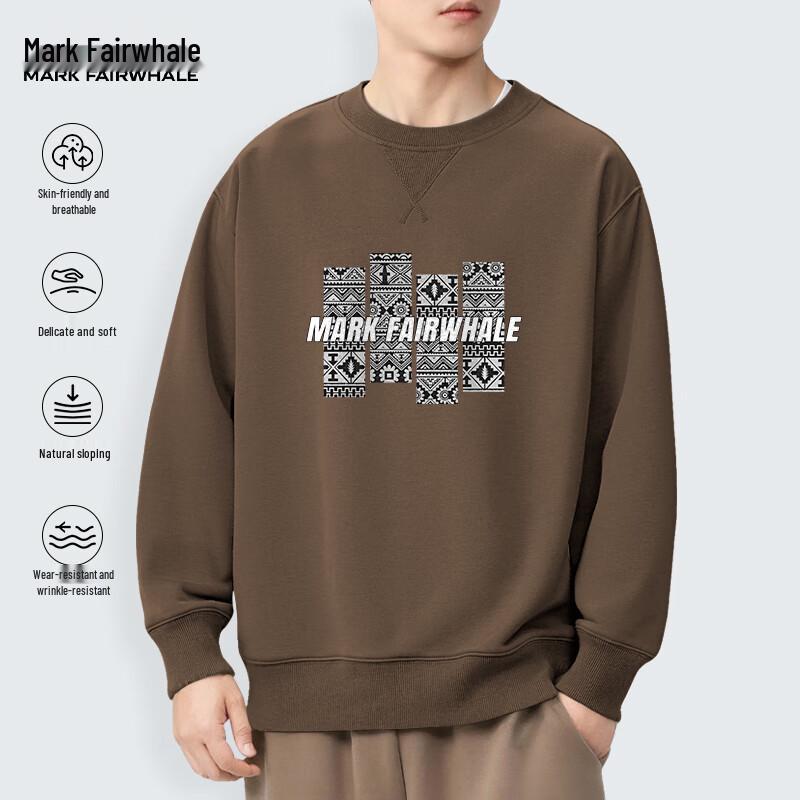 Mark Fairwhale Men's Heavyweight Printed Round Neck Sweatshirt