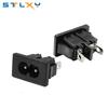 inlet plug connector AC Power Socket 250V red lamp rocker Switch 10A fuse female rewirable power connector plug
