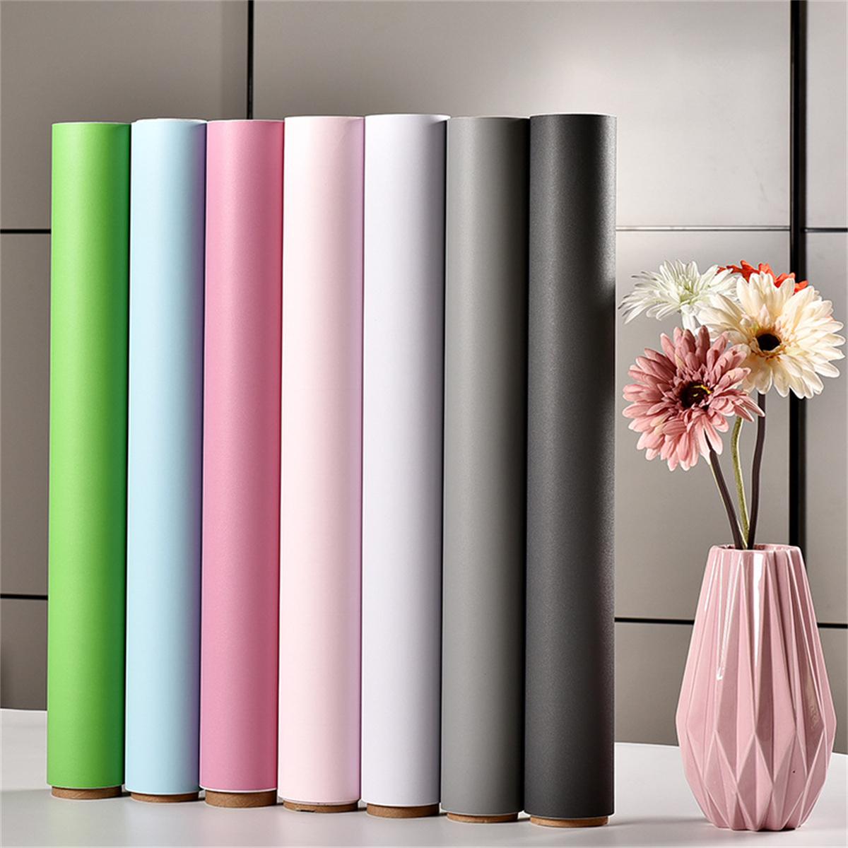 

Matte PVC Waterproof DIY Self Adhesive Vinyl Wallpaper Kitchen Cabinet Desktop Contact Paper Wall Sticker Home Decor Wall Roll 40CMx1M
