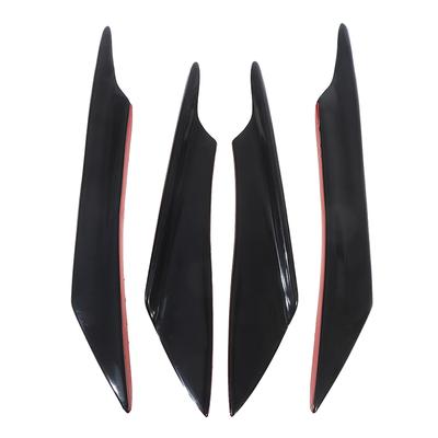 4Pcs Carbon Fiber Car Bumper Fin Canard Splitter Diffuser Spoiler Air Knife