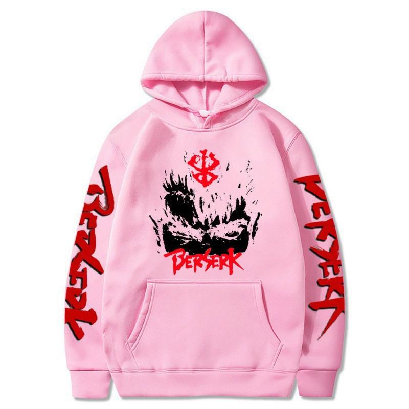 Berserk Anime Hoodie Unisex Dark Theme Printed Long Sleeve Sweatshirt Casual Streetwear