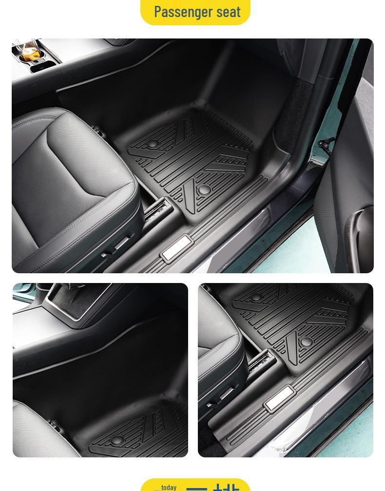 TPE Waterproof Floor Mats for Tesla Model 3 & Model Y - Full Coverage, Custom Fit