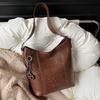 High Quality Wholesale Personalized Niche Retro Maillard Simple Tote Bag Women's Commuter Versatile Shoulder Bag