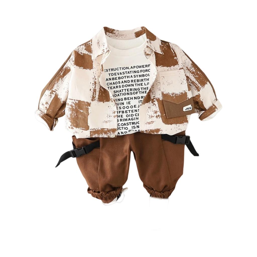 Uformelt langermet sett for barn, komfortable hverdagsantrekk