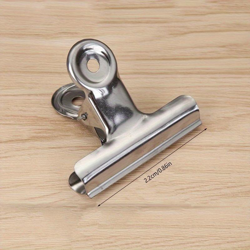 Stainless Steel Bulldog Clips, Heavy Duty Hinged Clips, Multi-Purpose Silvery Binder Photo, Home, Kitchen, Office, School Supplies
