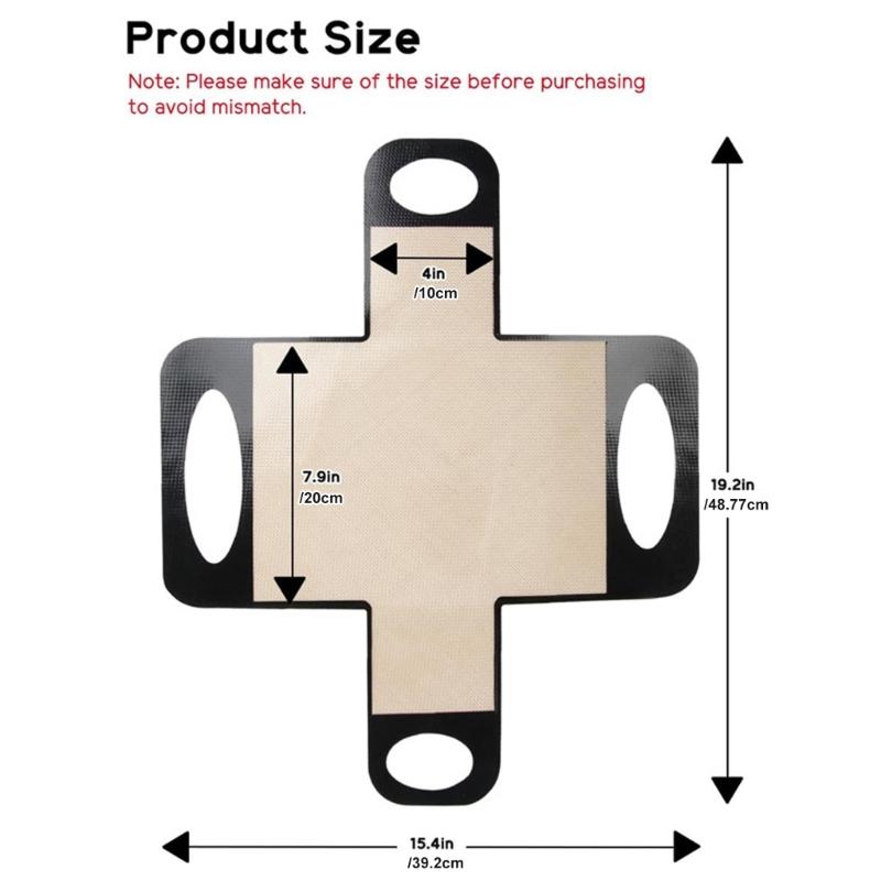 2Pcs Nonstick Silicone Baking Mats Heat Resistant Bread Slings Lifter Loaves Pan Liner Multipurpose Dough Transfer Tool